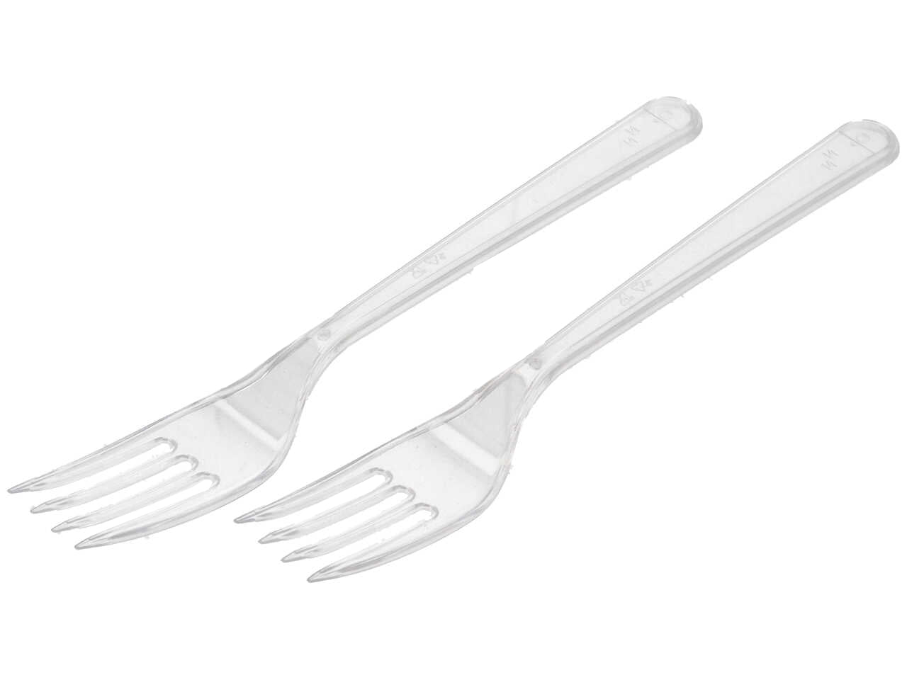 Forchetta riutilizzabile trasparente gr.3 la confezione contiene 20 pezzi