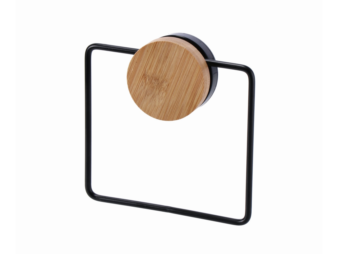 Porta salviette ferro e bambu 14x4xh17cm 86425