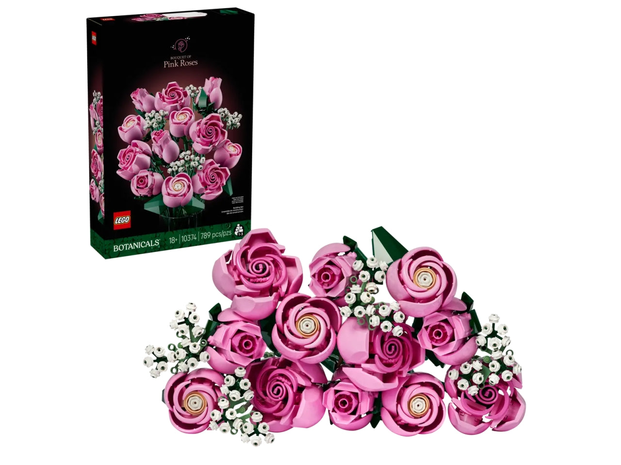 Lego Botanicals Bouquet di rose rosa