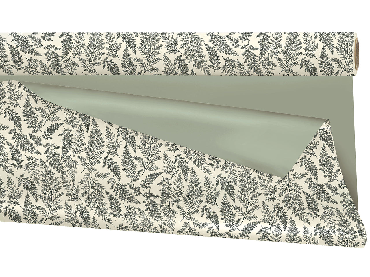 Bobina cyrielle duomat in ppl douple face con foglie argento opaco 79cmx25mt