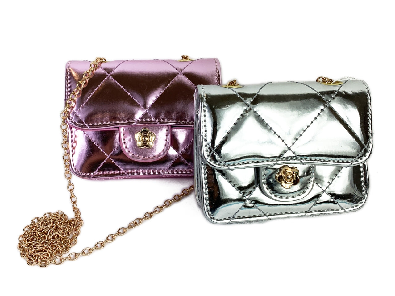 Borsetta bimba le kikke metallic girlz