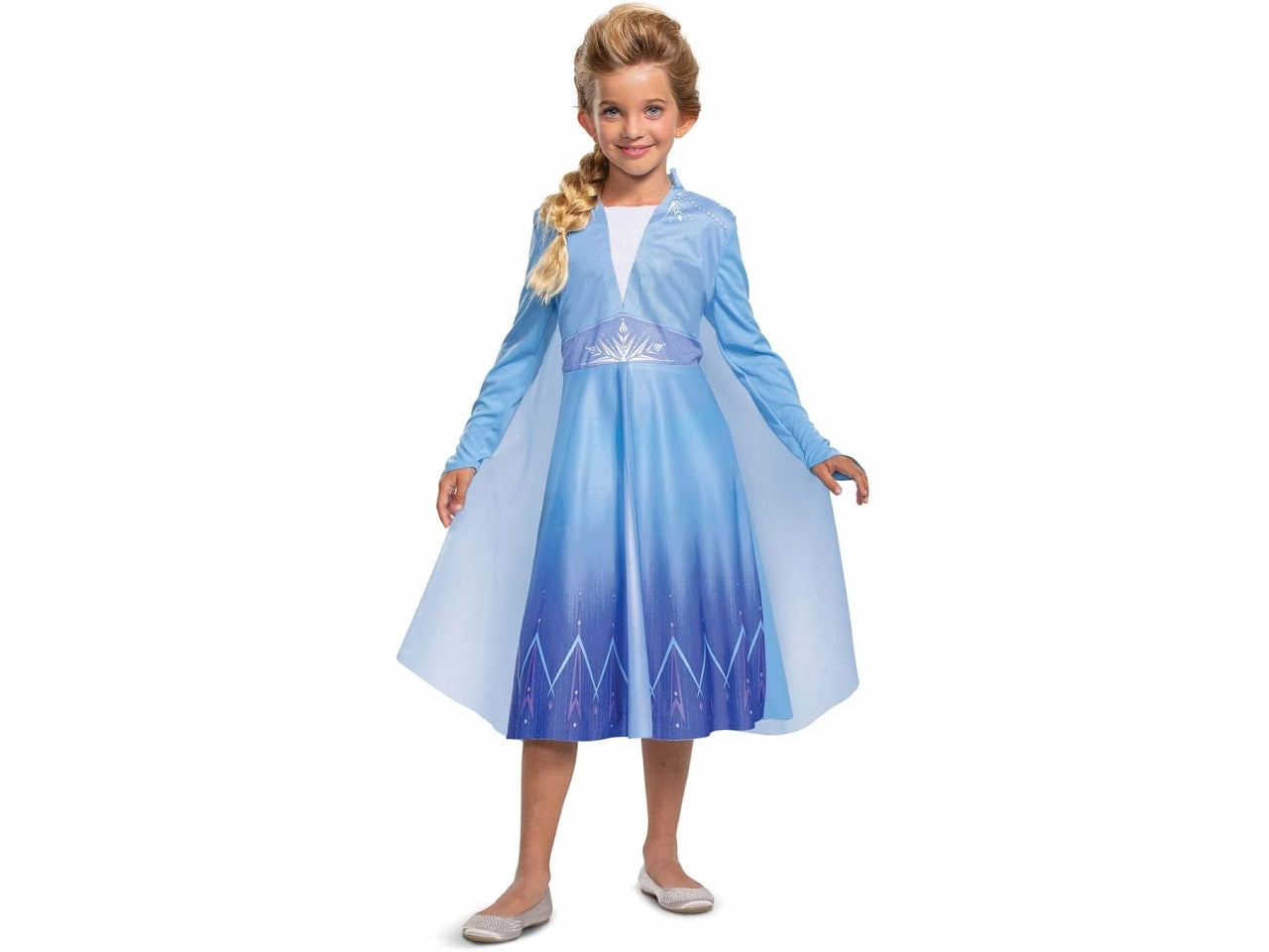 Costume Elsa traveling basic plus taglia S per bambini 5-6 anni