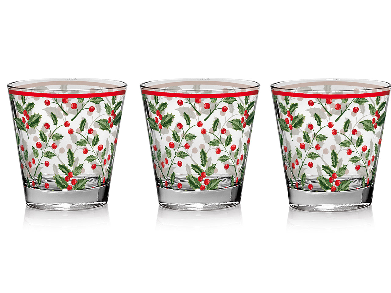 Bicchiere nadia in vetro linea Vischio 25cl in confezione da 3 pezzi