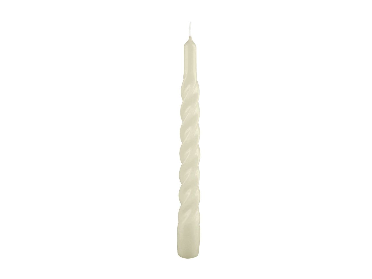 Candela home decor tortiglione laccato 21cm in confezione da 3 pezzi avorio