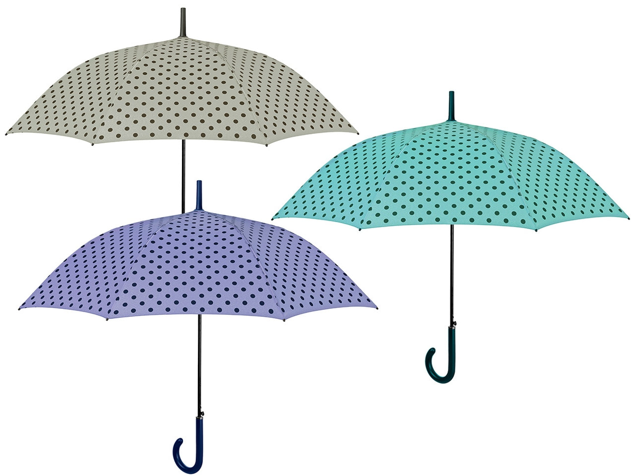 Ombrello donna 61cm automatico a pois