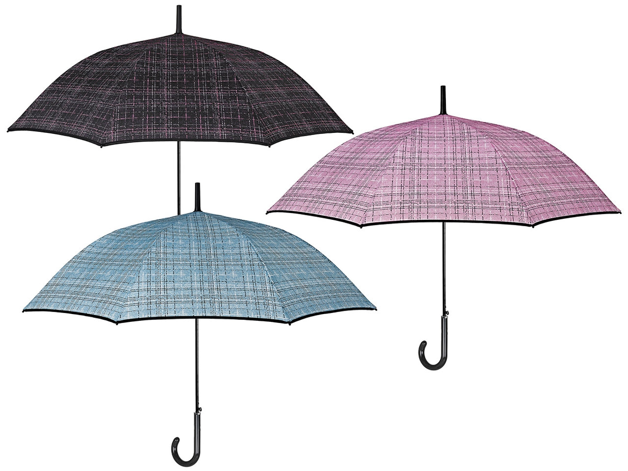 Ombrello donna 61cm automatico fantasia scozzese