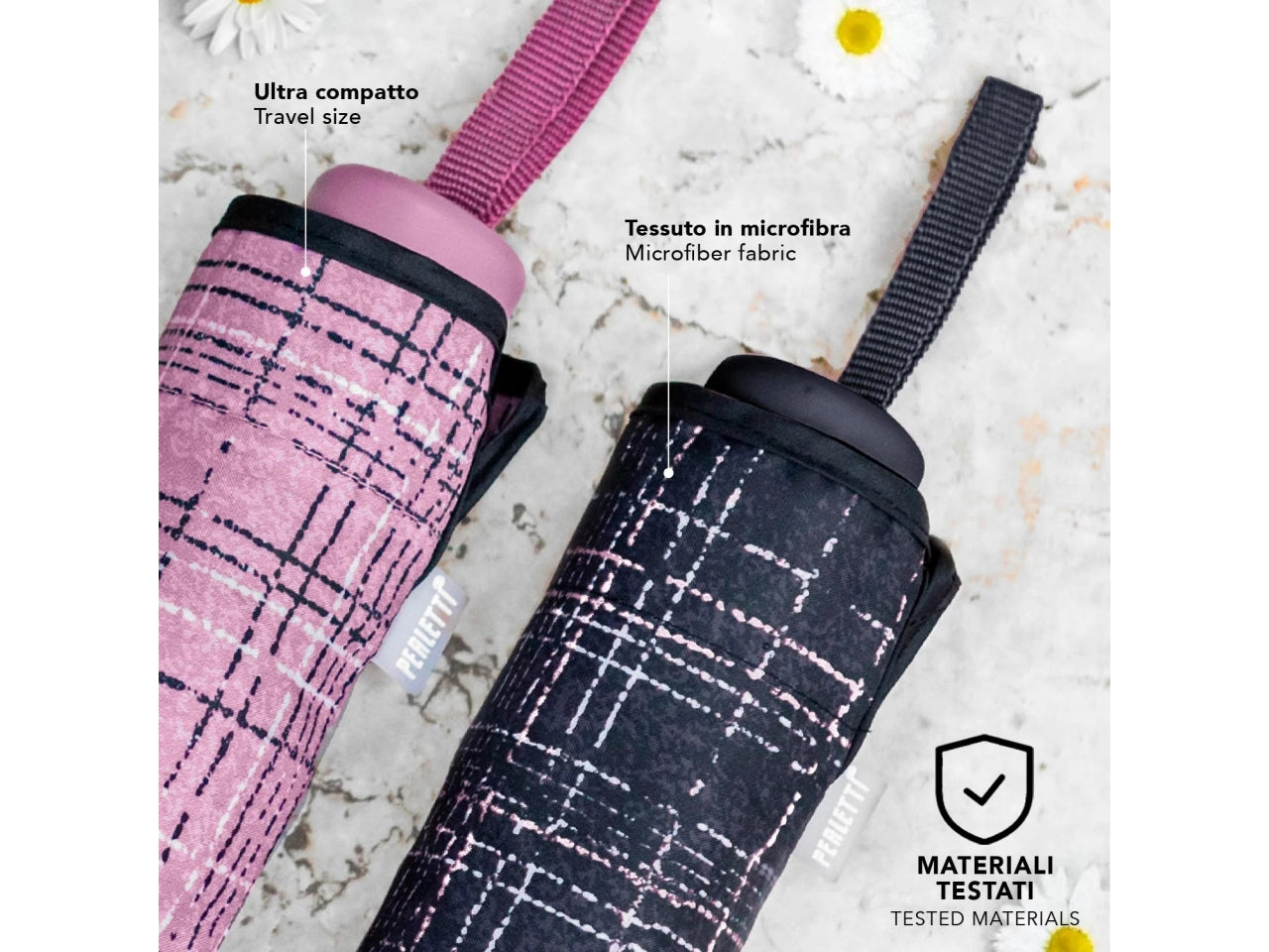 Ombrello donna mini 54cmmanuale fantasia scozzese
