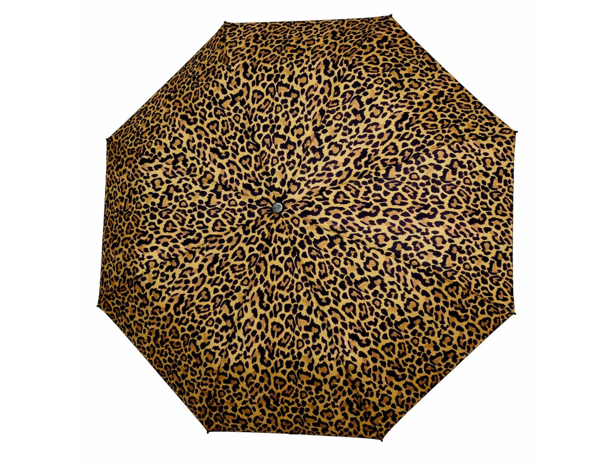Ombrello donna mini 54cm manuale leopardo $