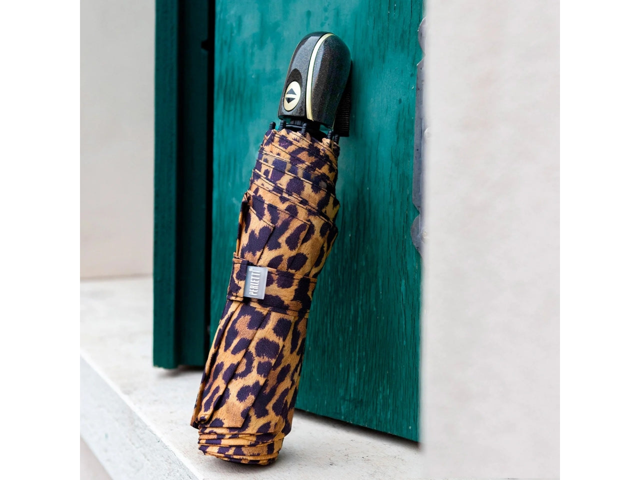 Ombrello donna mini54cm automatico leopardo