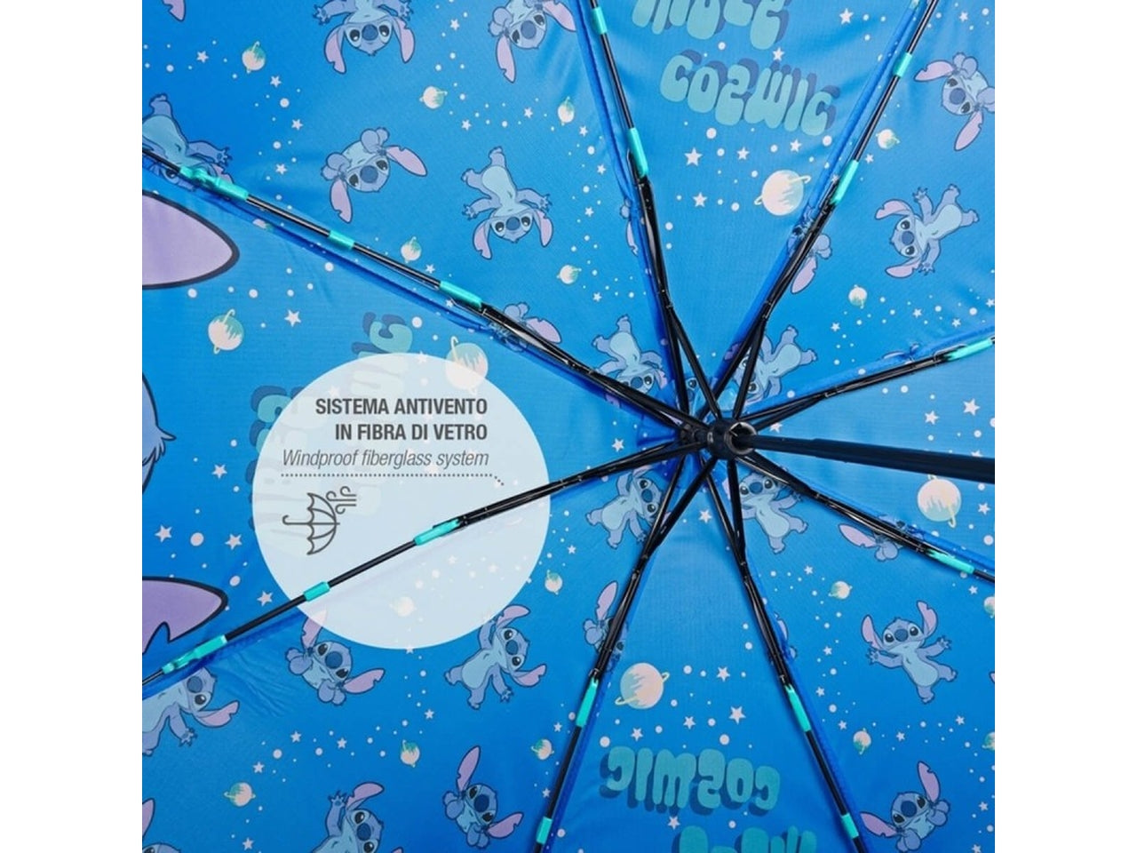 Ombrello kids mini 50cm manuale antivento Stitch