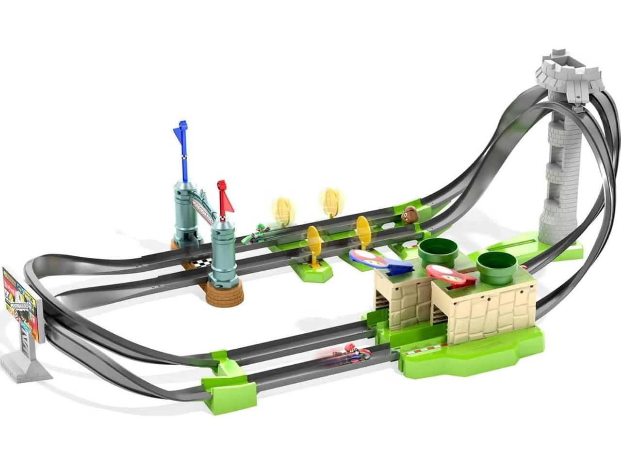 Hotwheels mario kart pista circuito
