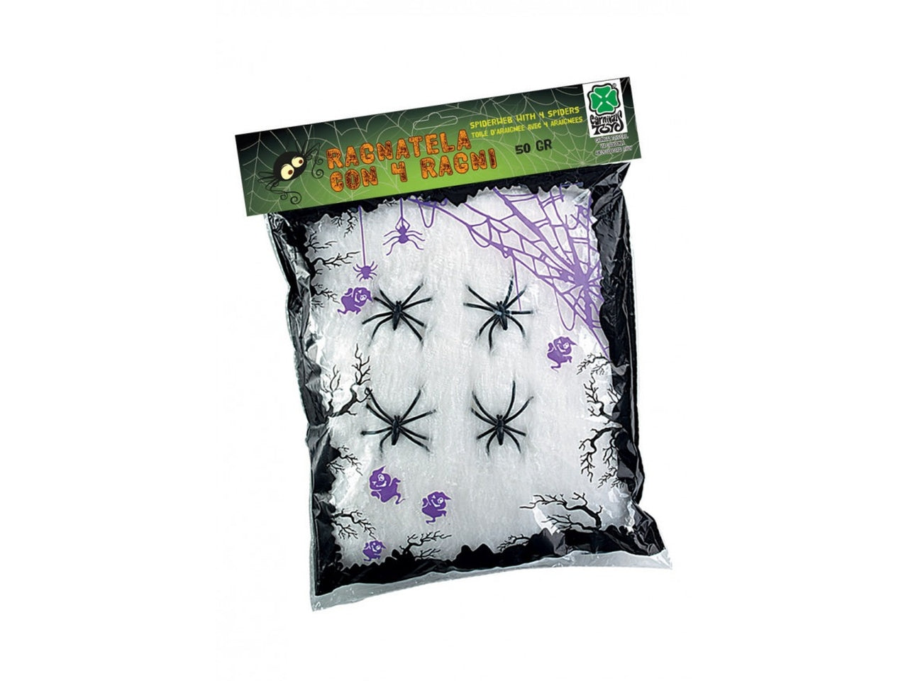 Ragnatela bianca con 4 ragni 50gr