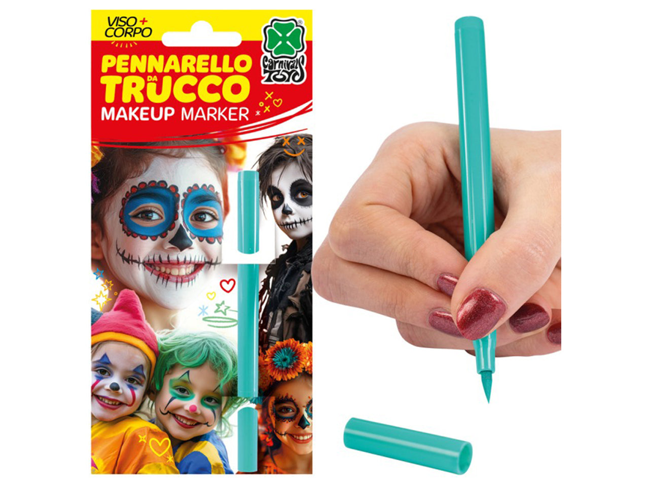 Pennarello trucco viso/corpo verde acqua