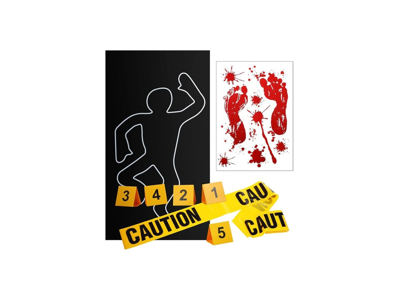 Set decorazione scena del crimine