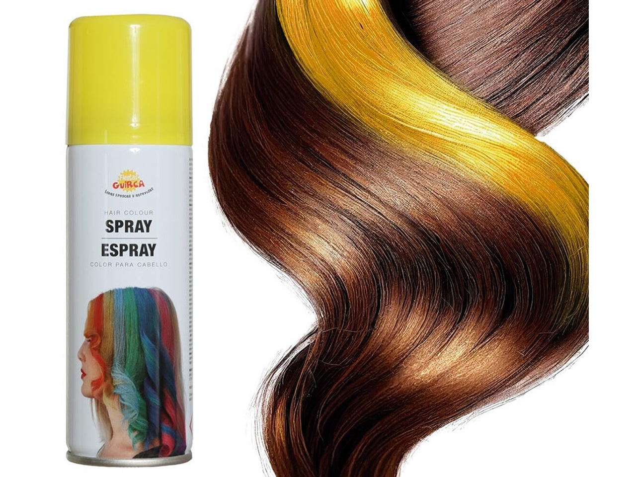 Colore per capelli spray giallo 125ml