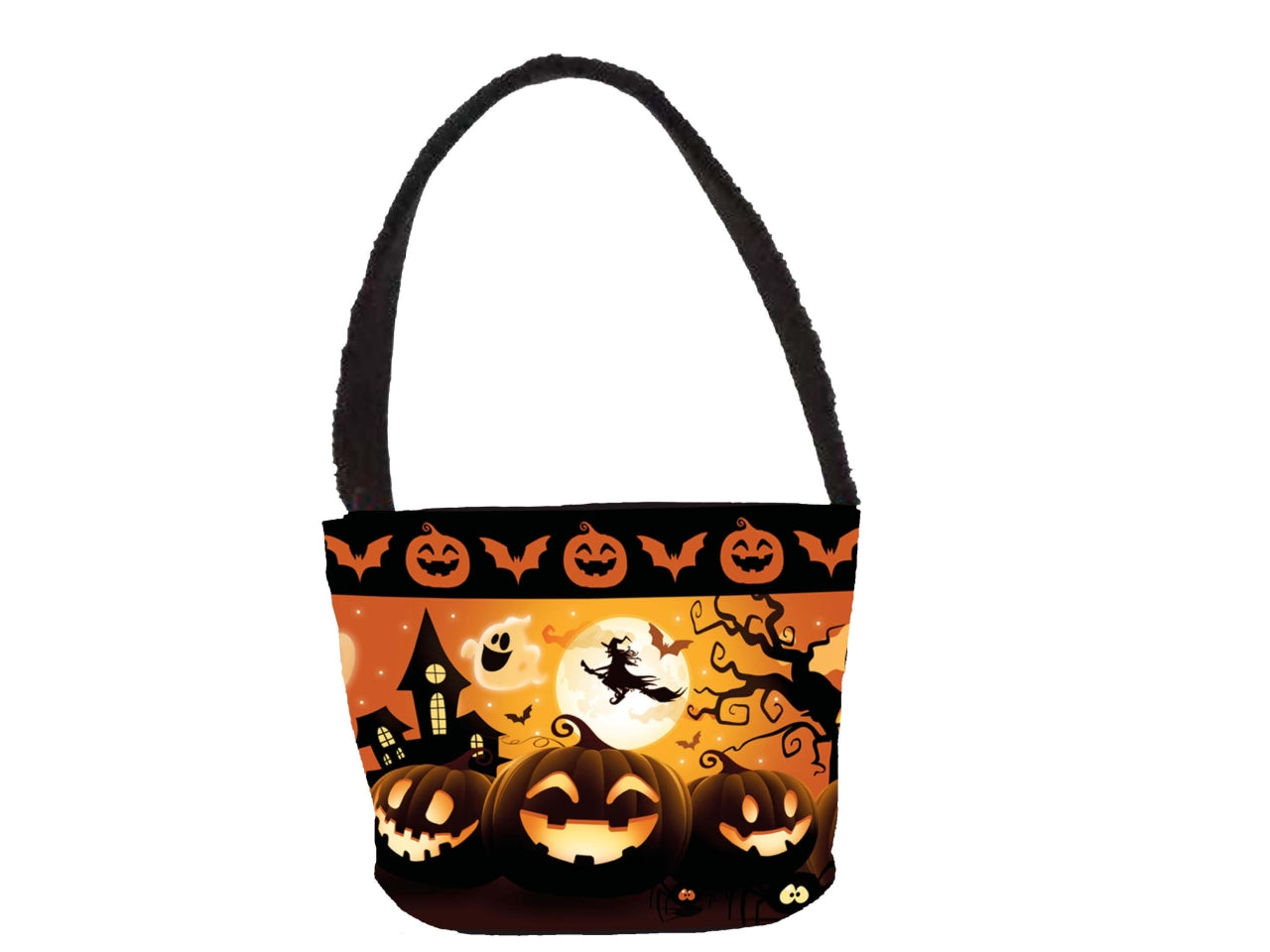 Cestino arancione con zucche 30x15cm