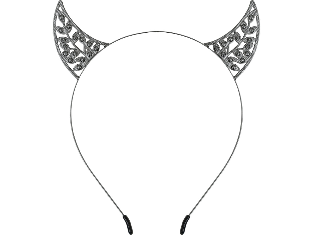 Cerchietto diavoletta con strass