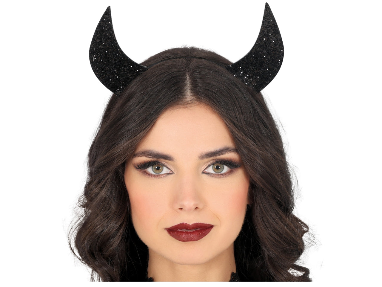 Cerchietto corna neri lucidi