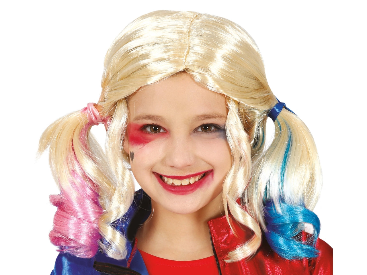 Parrucca con codini colorati per bambina