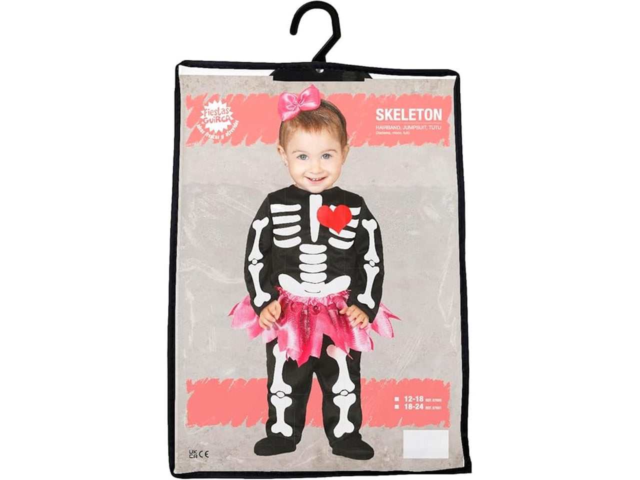 Costume baby scheletro 2-3anni