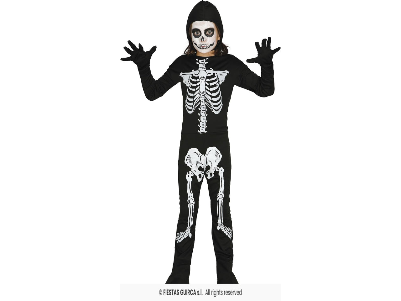 Costume scheletro 3/4anni