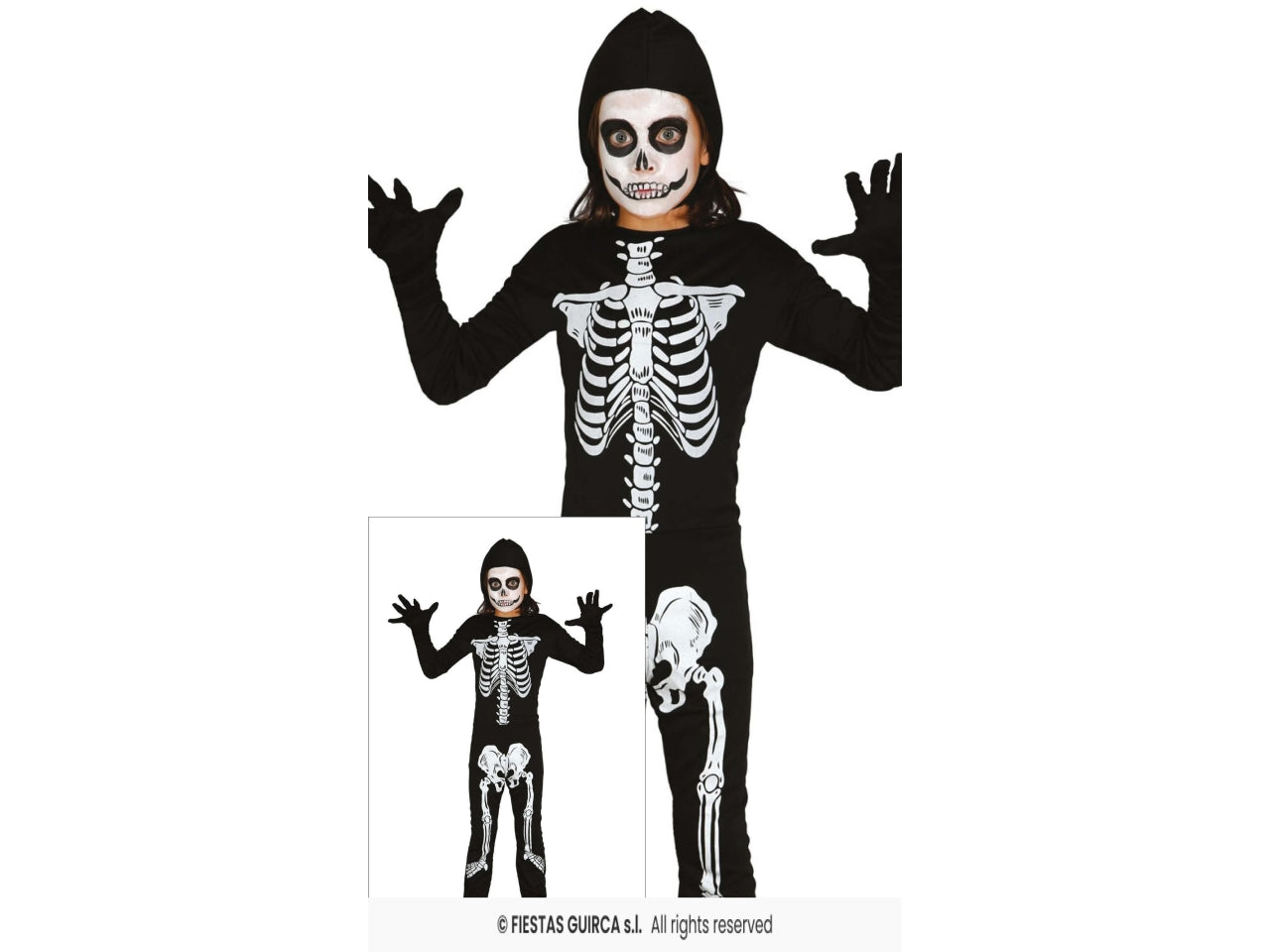 Costume scheletro 3/4anni