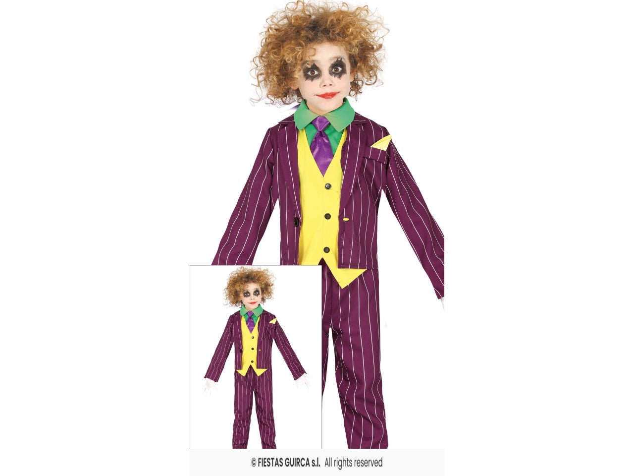 Costume cattivo pazzo 3/4 anni