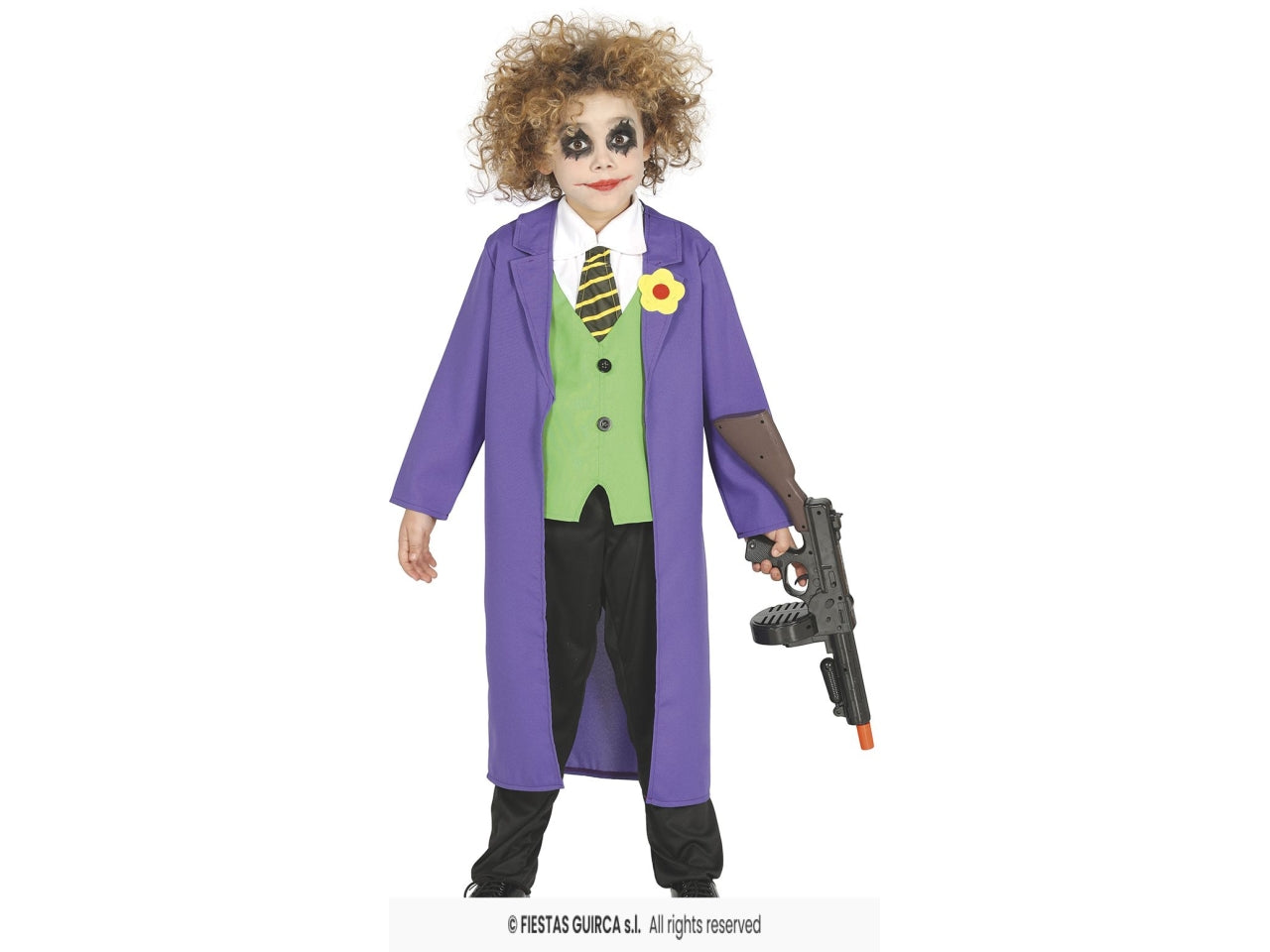 Costume buffone pazzo 3/4 anni