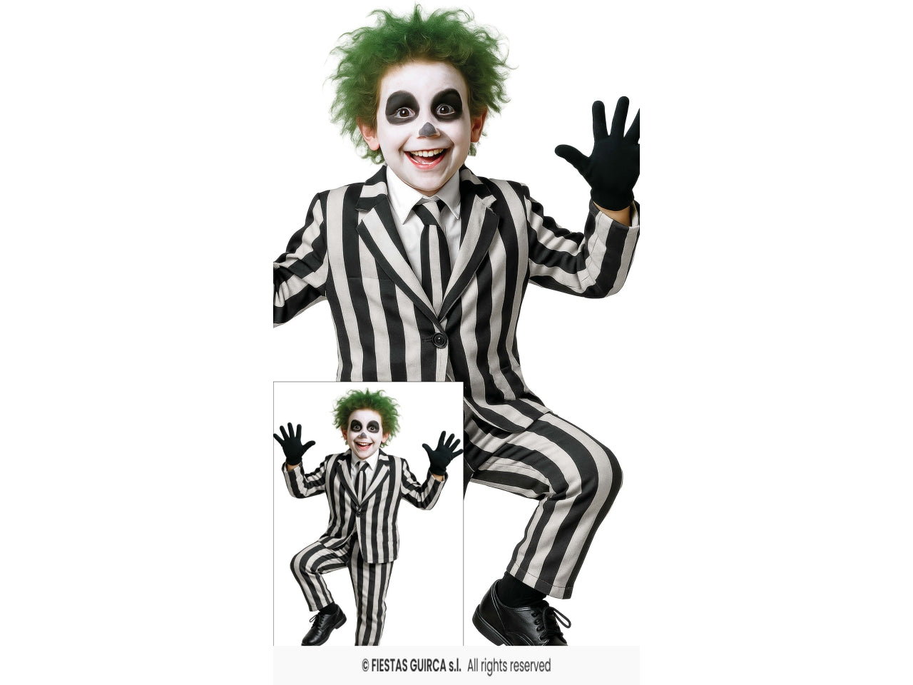 Costume ghost skeleton suit 7/9 anni