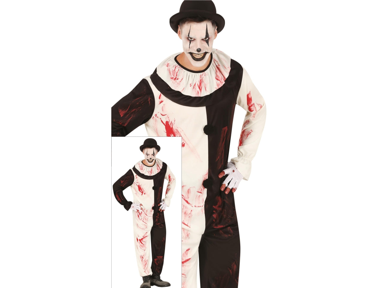 Costume clown terrificante adulto taglia M 48/50