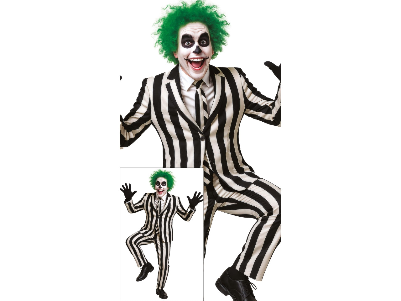 Costume ghost skeleton adulto taglia S 46/48