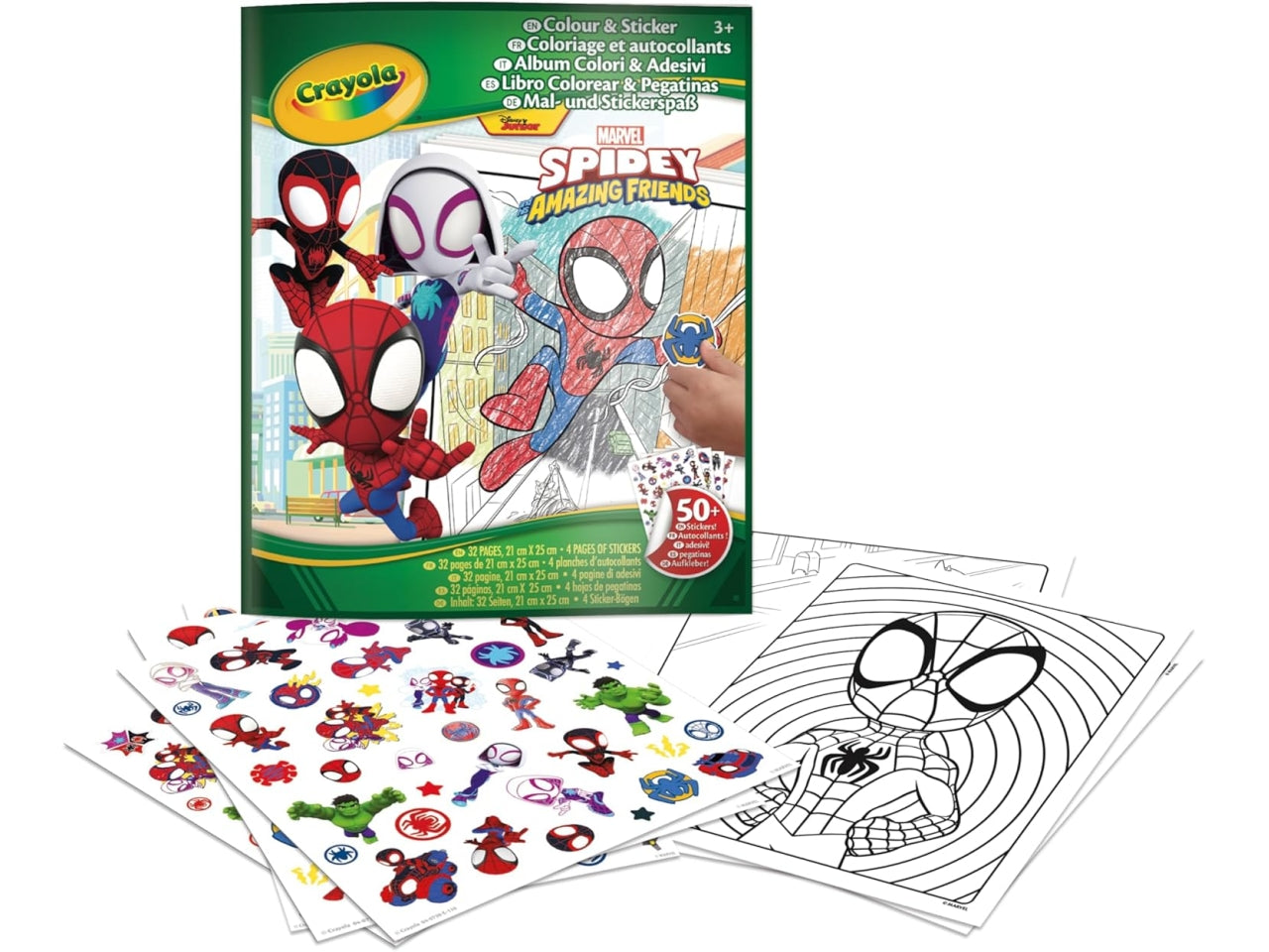 Album adesivi coloring disney marvel spidey