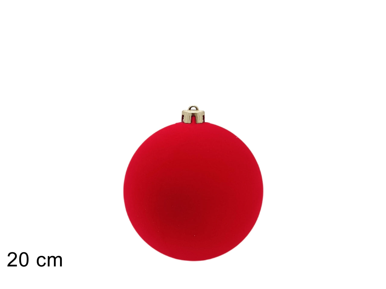 Palla 20cm floccata rossa