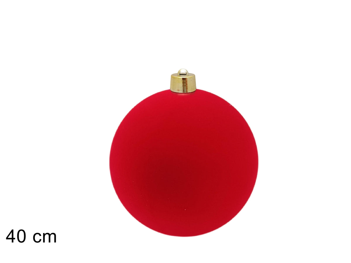 Palla 40cm floccata rossa