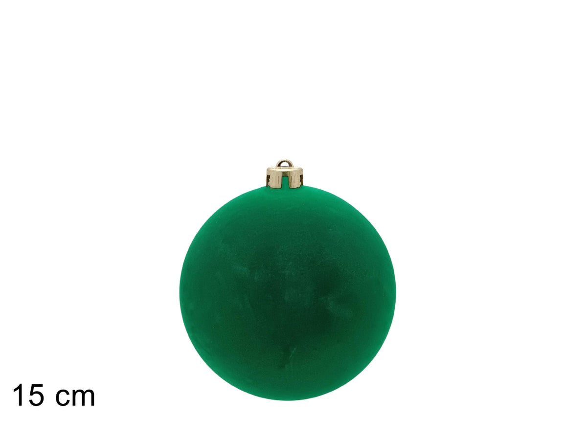 Palla 15cm floccata verde