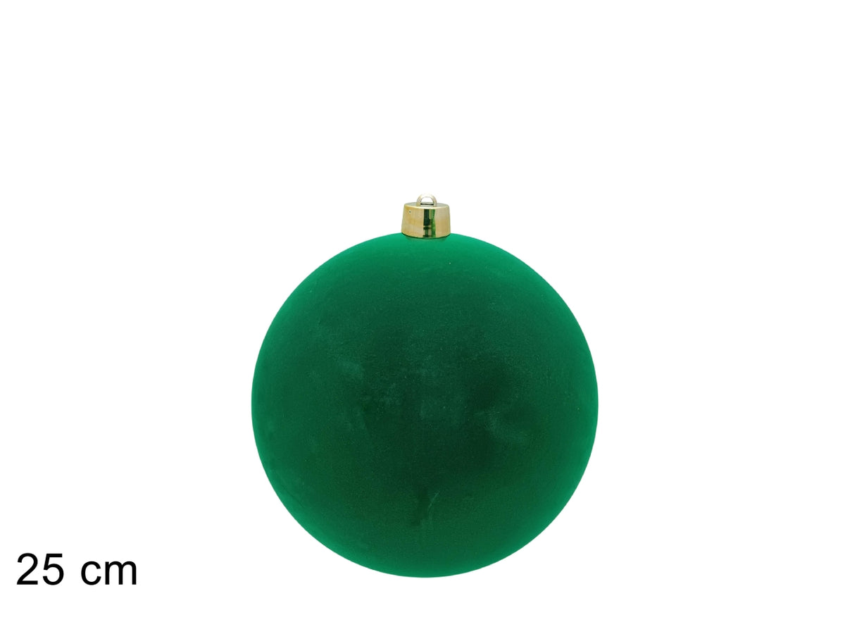 Palla 25cm floccata verde