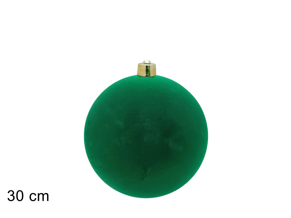 Palla 30cm floccata verde