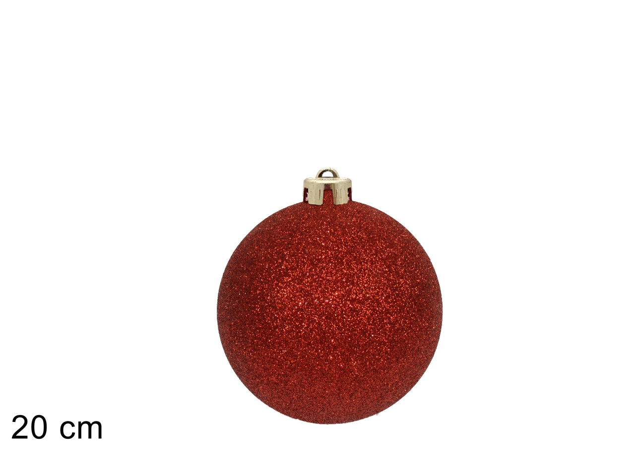 Palla 20cm glitterata rossa
