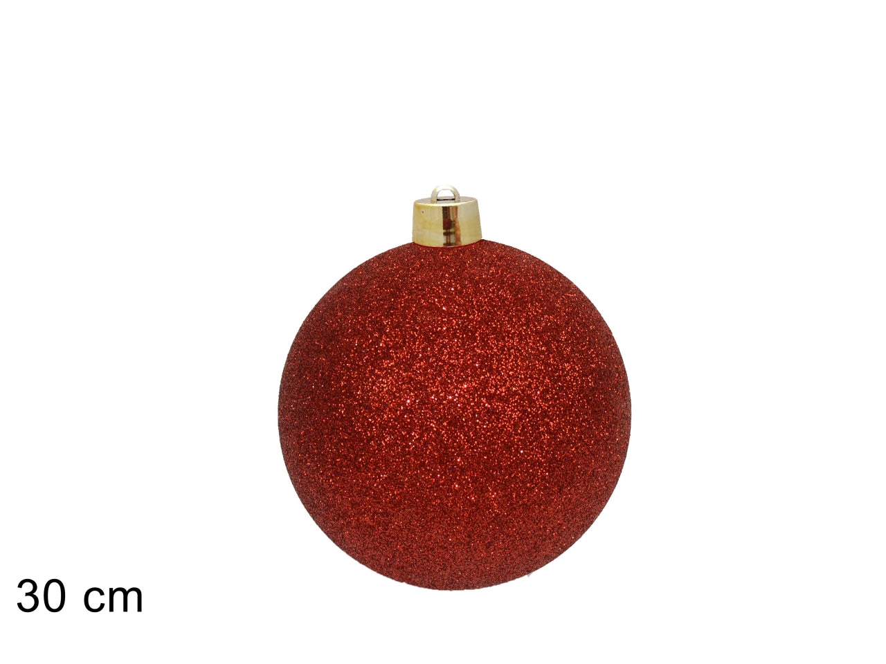 Palla 30cm glitterata rossa