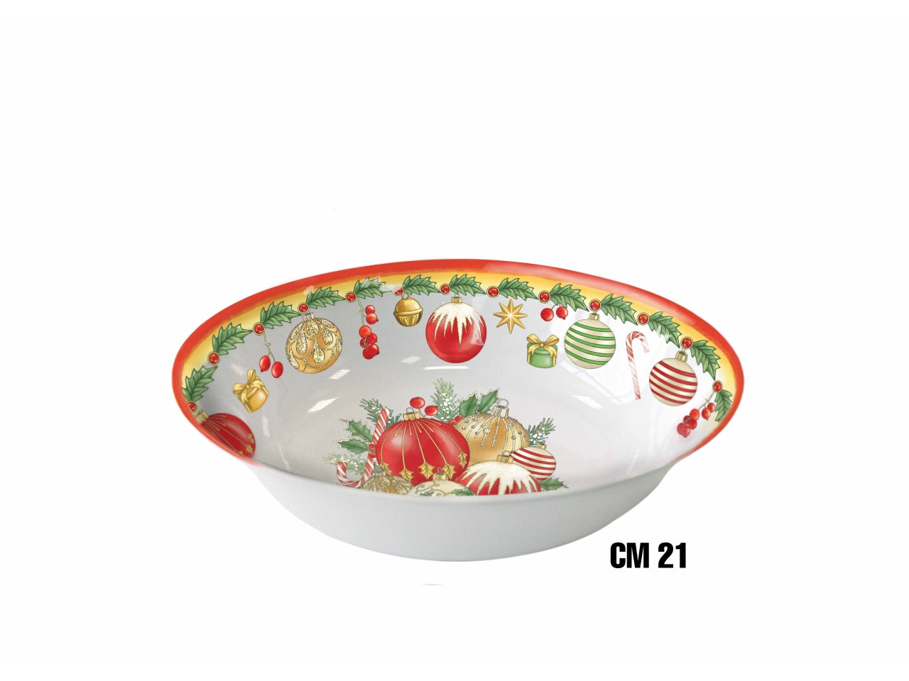 Lavafrutta melamina 21cm palline di natale