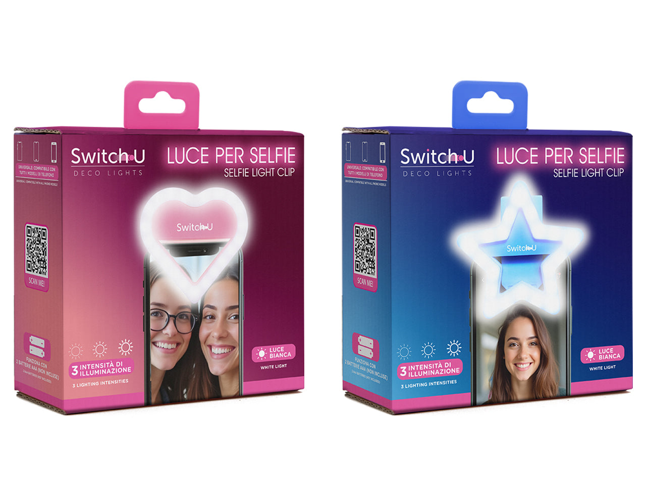 Luce led per selfie cuore o stella I.8