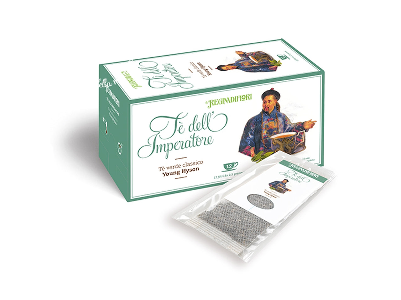 Te' dell'imperatore con te' verde classico in confezione da 12 filtri