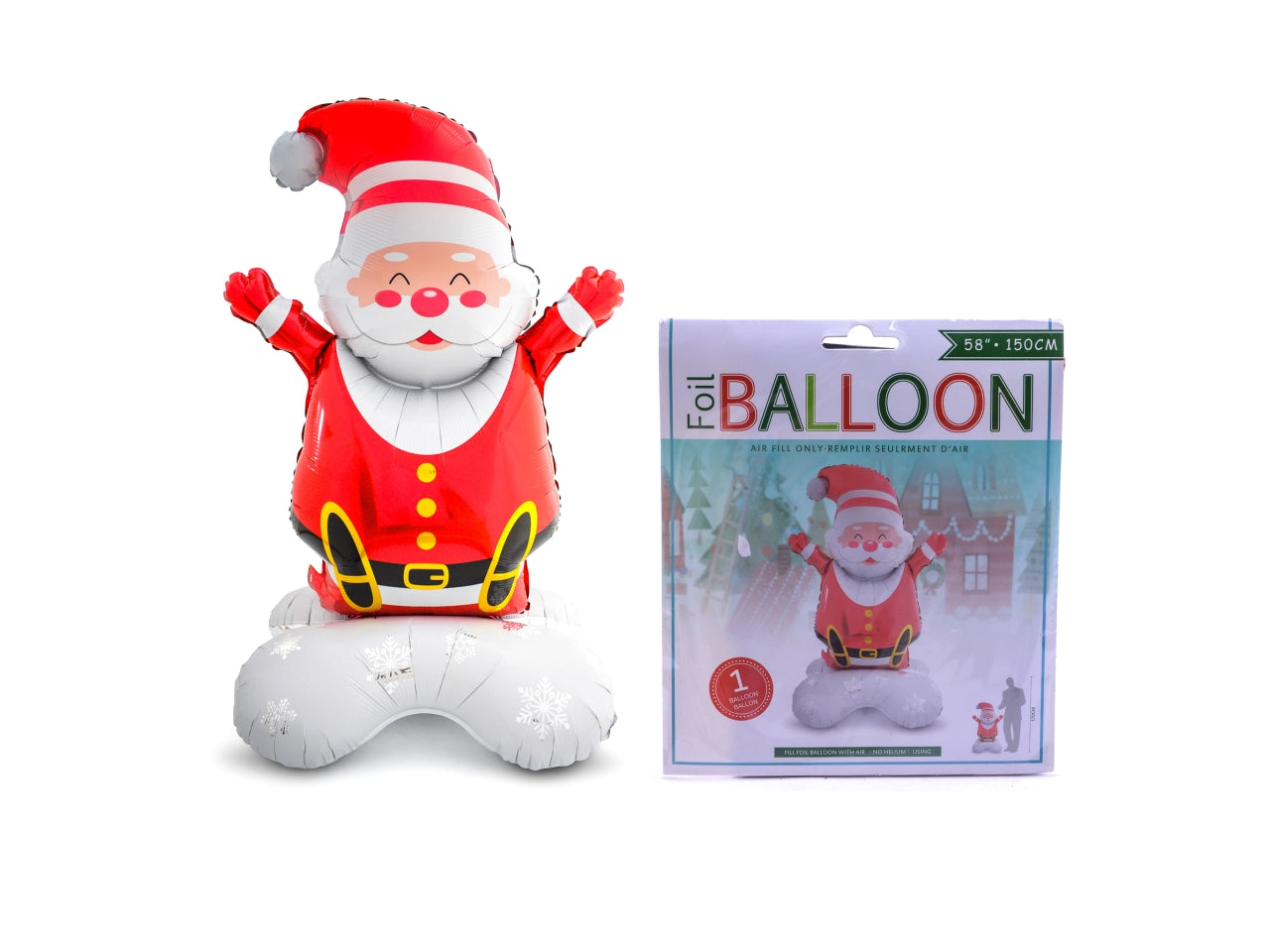 Palloncino gonfiabile babbo natale da appoggio 64x51xh.105cm