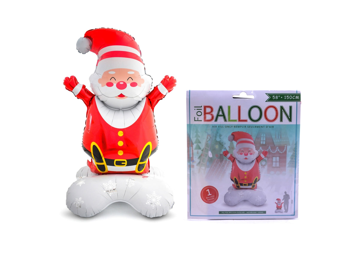 Palloncino gonfiabile babbo natale da appoggio maxi 64x51xh.105cm