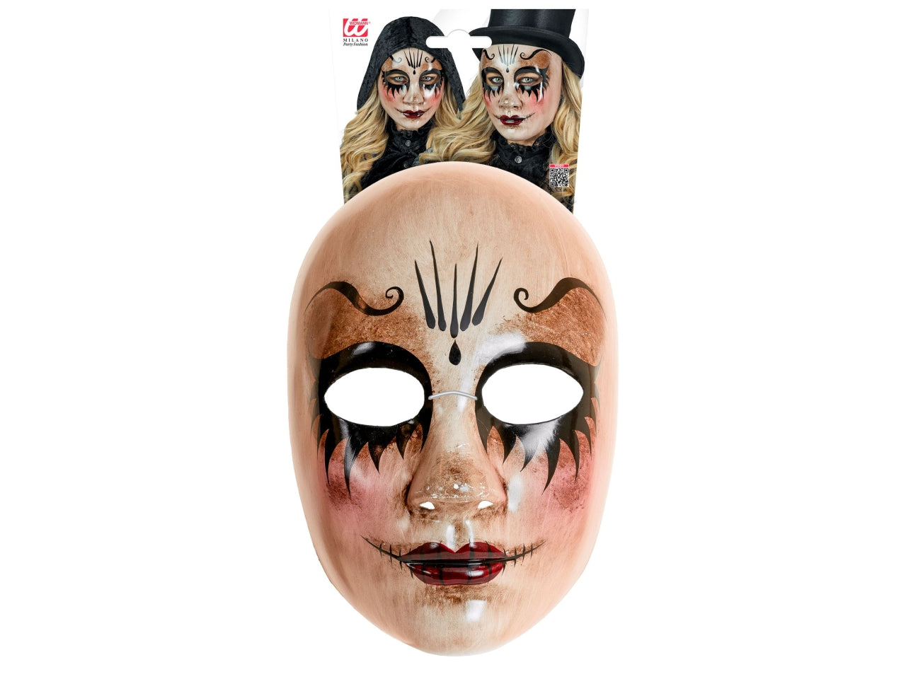 Maschera commedia dell'arte donna inquietante