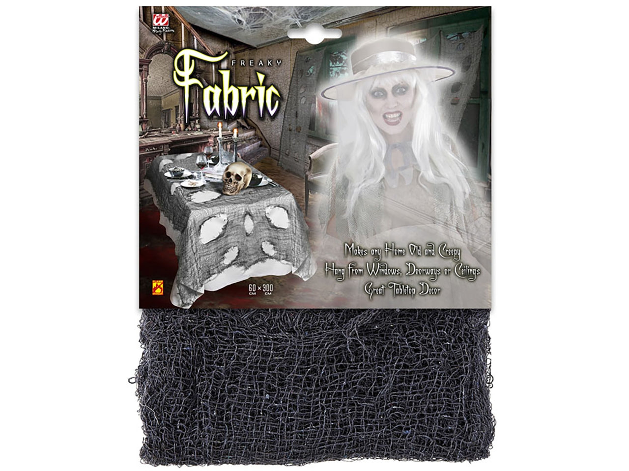 Tessuto decorativo horror nero 60x300cm