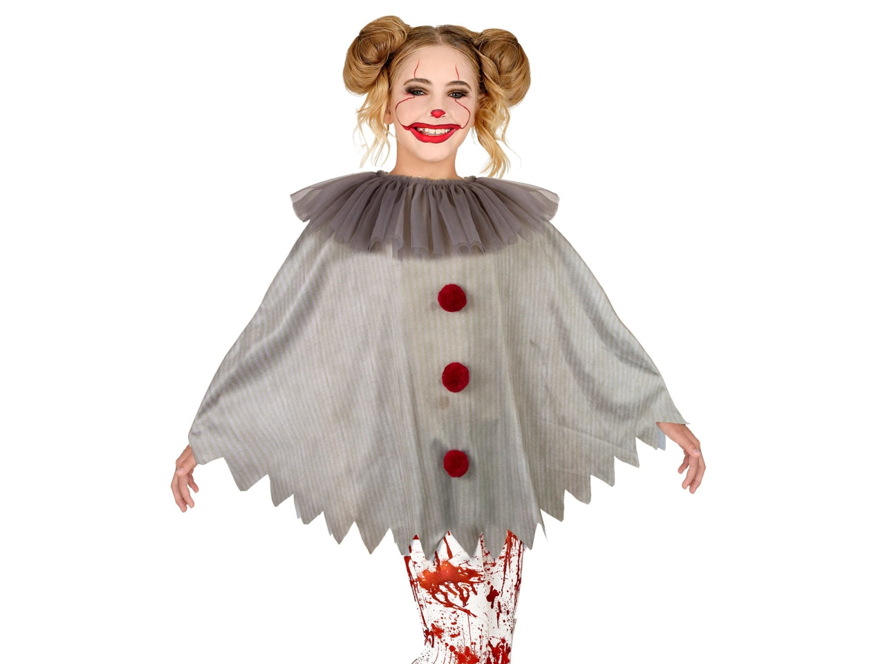 Costume pagliaccio horror poncho bimbo