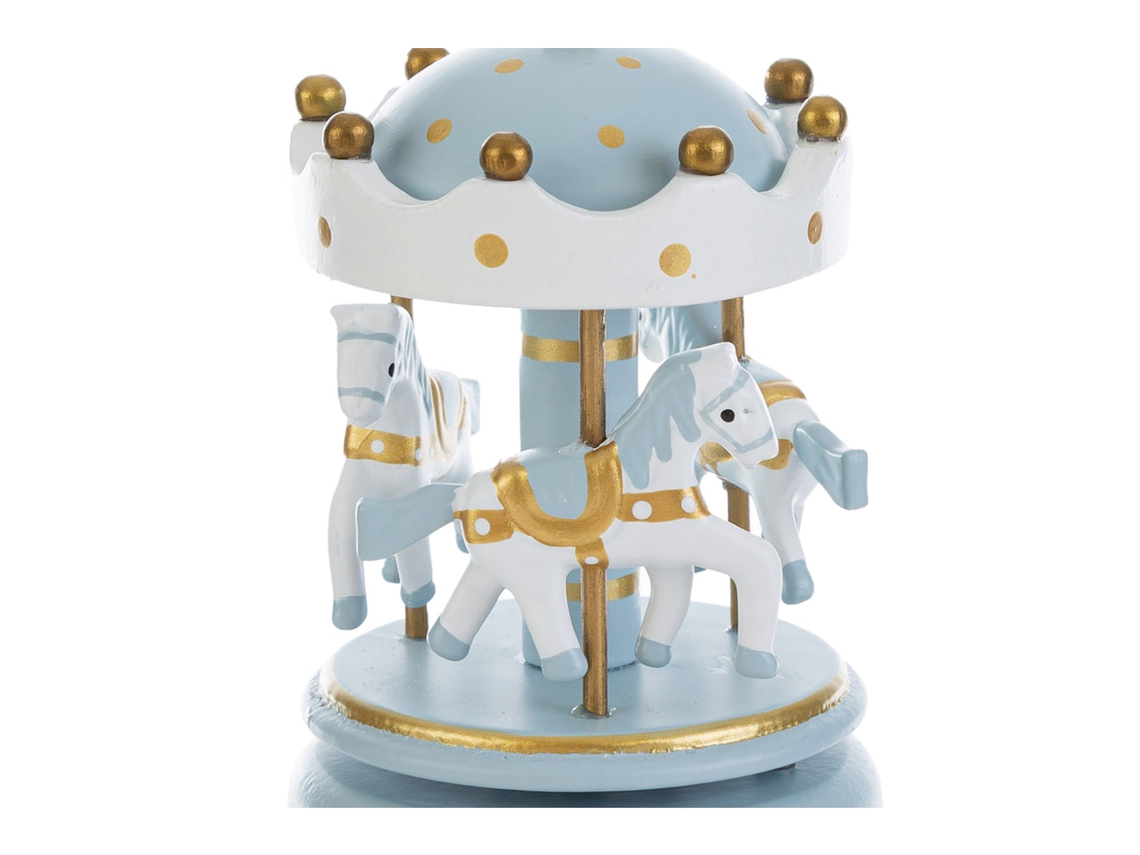 Giostrina carillon in legno 7,5xh.13cm celeste con astuccio abbinato