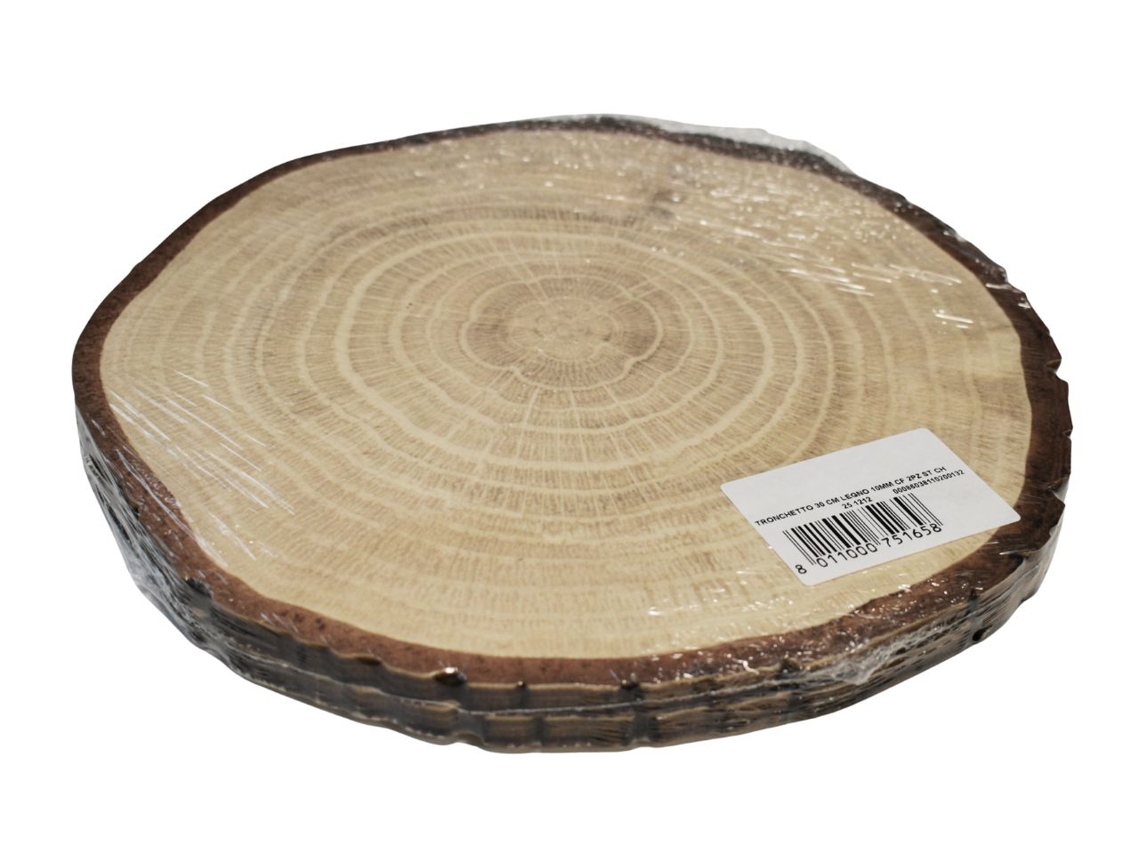 Tronchetto legno 30cm in confezione da 2 pezzi legno chiaro