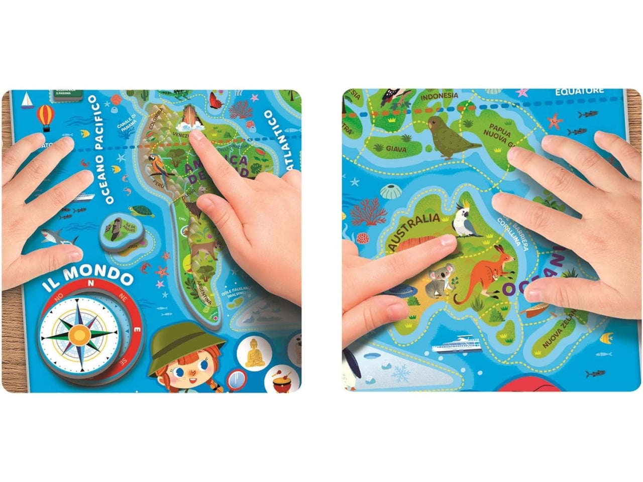 Sapientino Il mondo puzzle magnetico